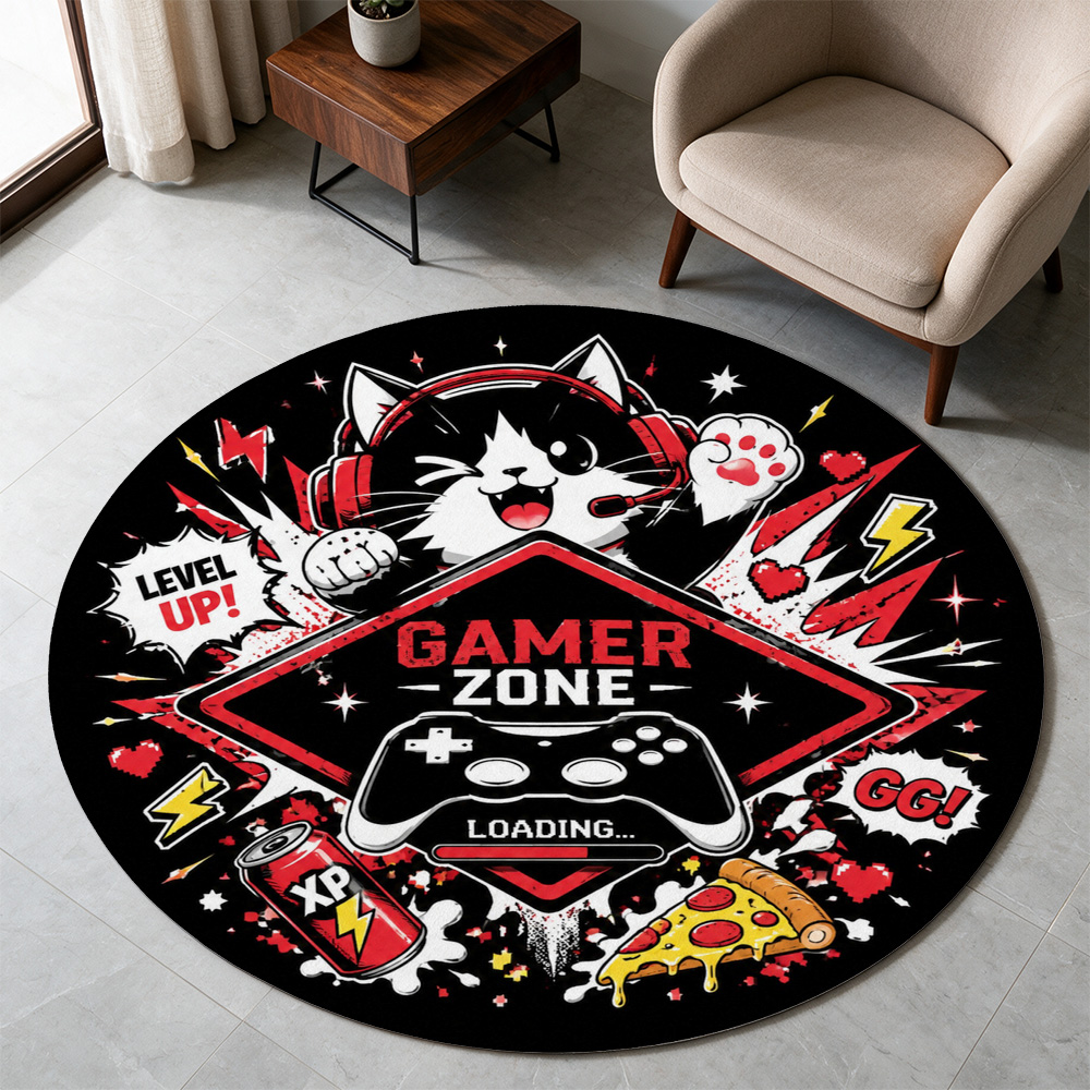 Desk Setup Streaming - Gamer Zone Level Up Gaming Mat