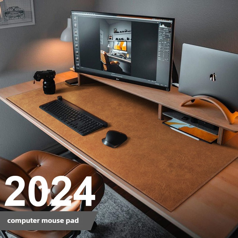 Desk Pad Leather Large - Retro Mousepad Mouse Pad Large Waterproof