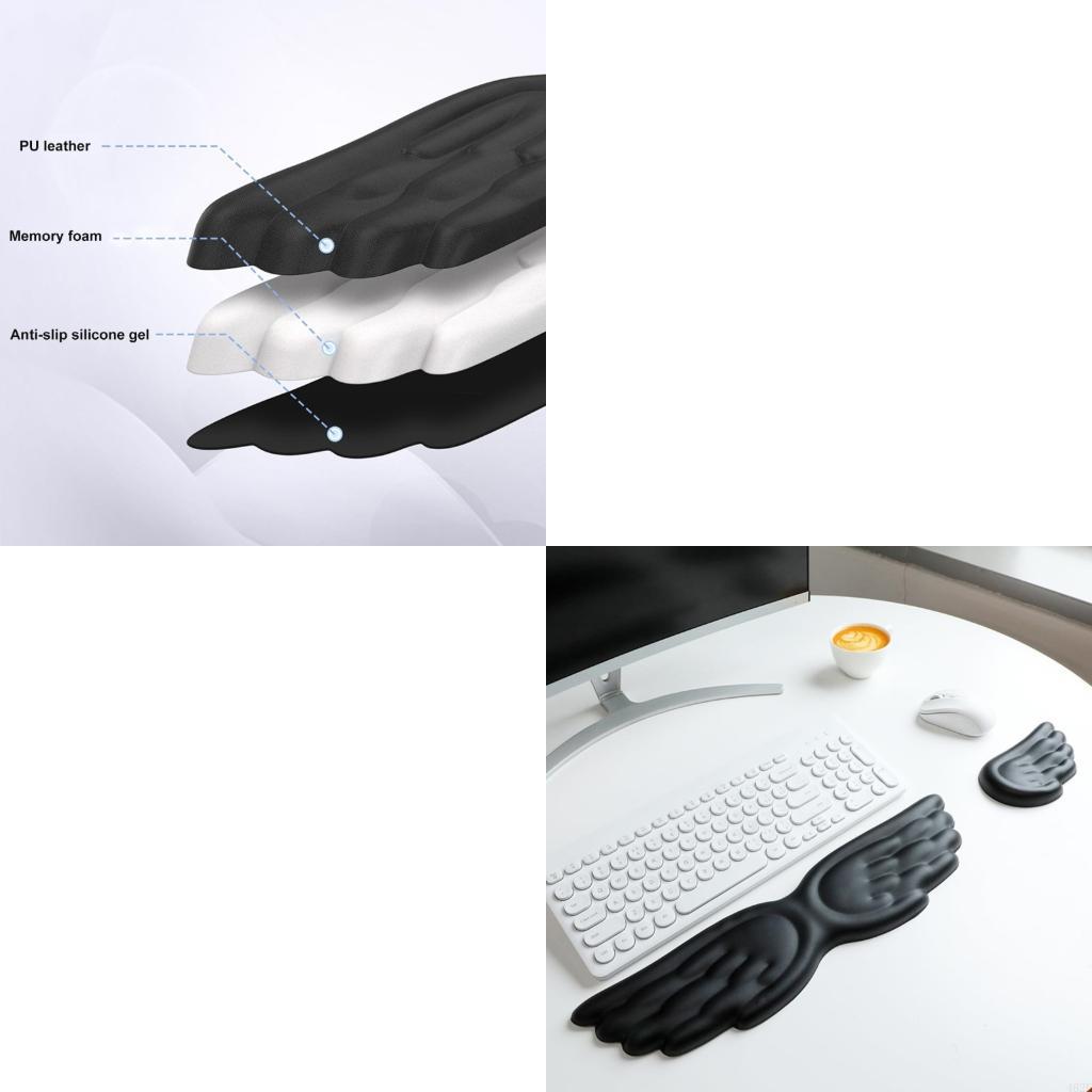 462E Soft Silicone Angel Wing  - Ergonomic Desk Setup Keyboard ulasan dan harga