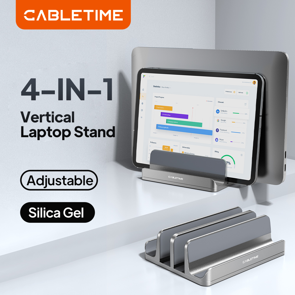 CABLETIME Vertical Laptop Stan - Vertical Laptop Stand ulasan dan harga