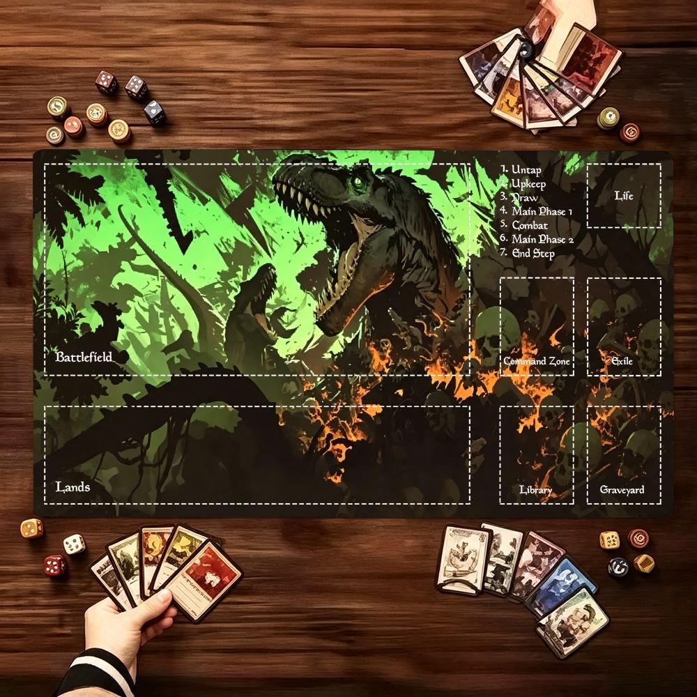 Dark Jungle Dinosaur Large Ext - Jungle Desk Setup ulasan dan harga