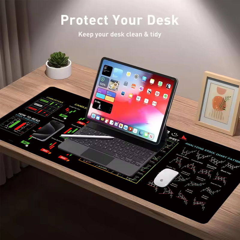 EXCO Stock Market Trader Leath - Desk Pad Leather Large ulasan dan harga