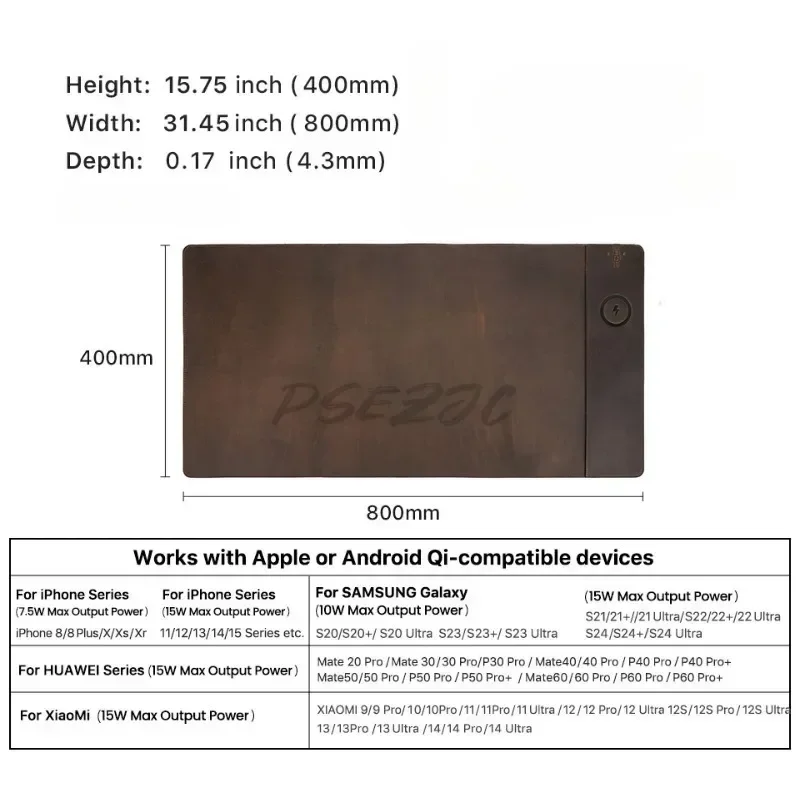 Vintage Cowhide Mouse Pad with - Desk Pad Leather Large ulasan dan harga