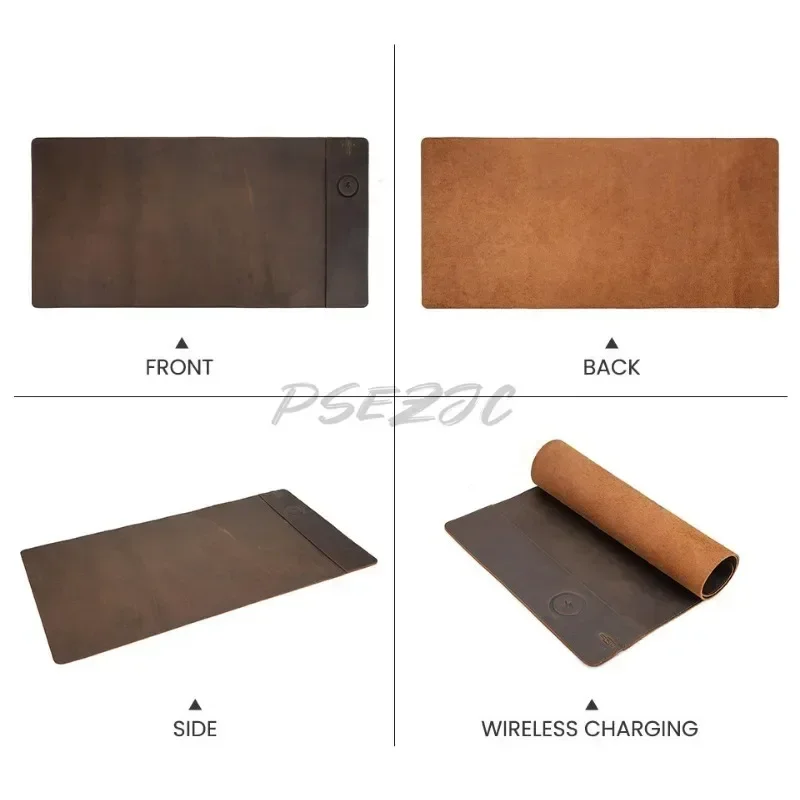 Vintage Cowhide Mouse Pad with - Desk Pad Leather Large ulasan dan harga