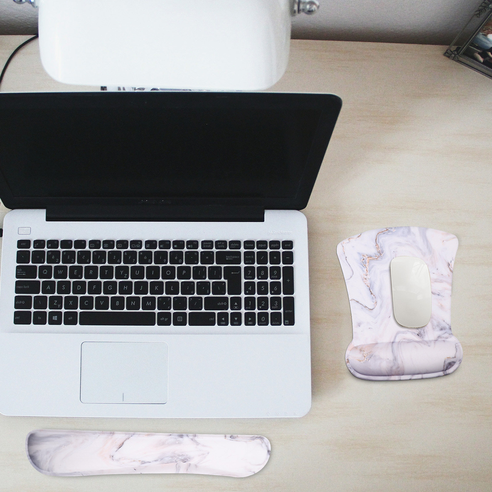 1Set Mouse Pad Wrist Rest Set  - Ergonomic Desk Setup Keyboard ulasan dan harga