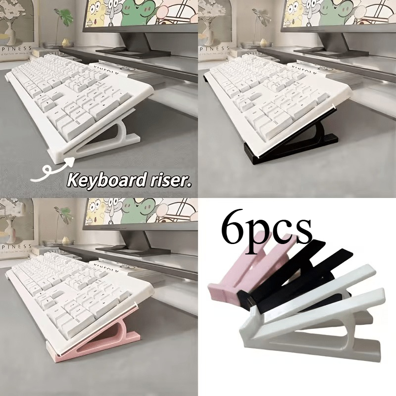 6PCS Ergonomic Keyboard Lift S - Ergonomic Desk Setup Keyboard ulasan dan harga