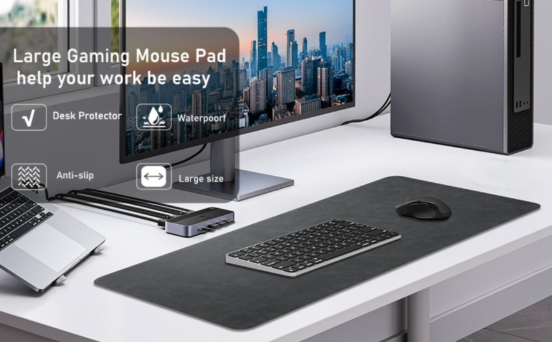 Large Mouse Pad Desk Pad Water - Desk Pad Leather Large ulasan dan harga