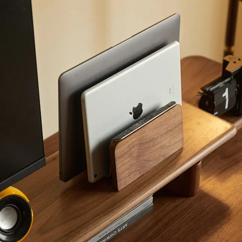 Laptop Vertical Stand Walnut A - Vertical Laptop Stand ulasan dan harga