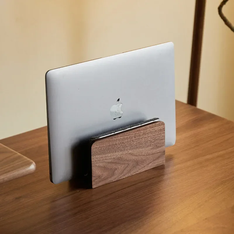 Laptop Vertical Stand Walnut A - Vertical Laptop Stand ulasan dan harga