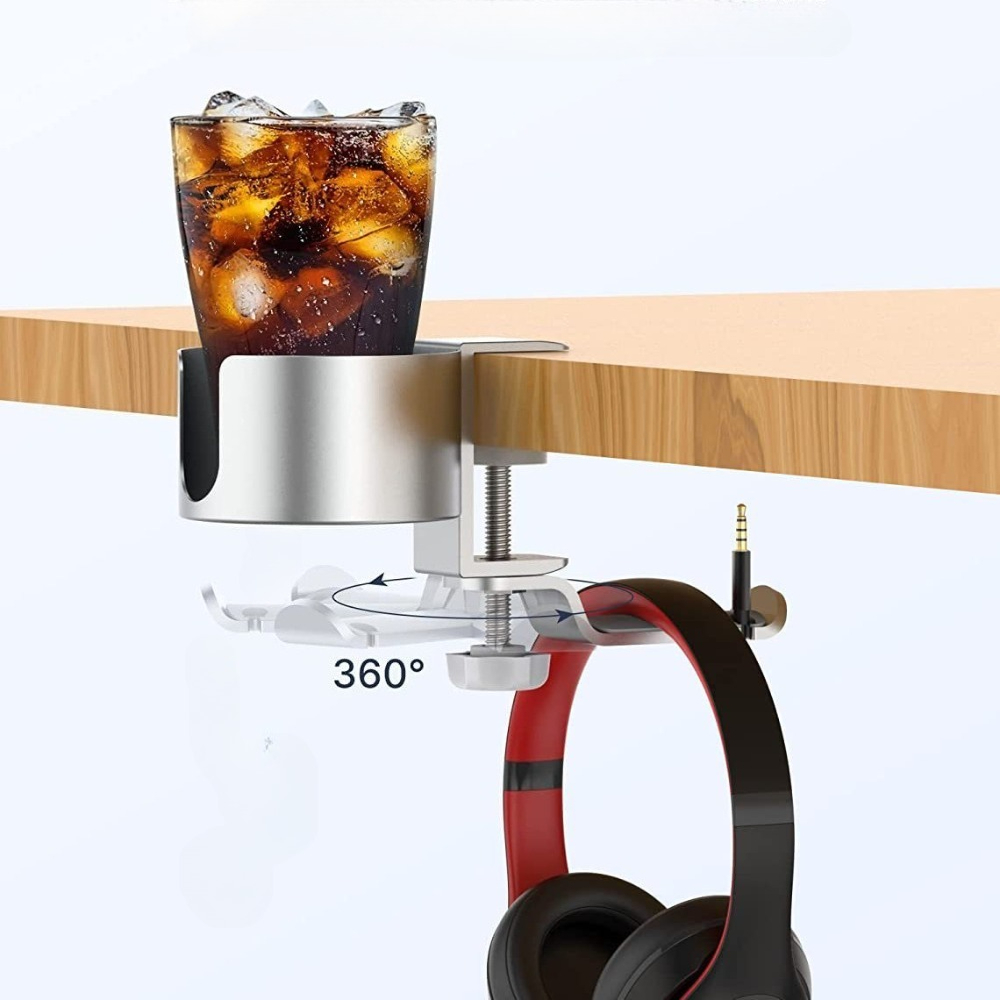 Premium Rotating Cup Holder Al - Desk Setup For Office ulasan dan harga