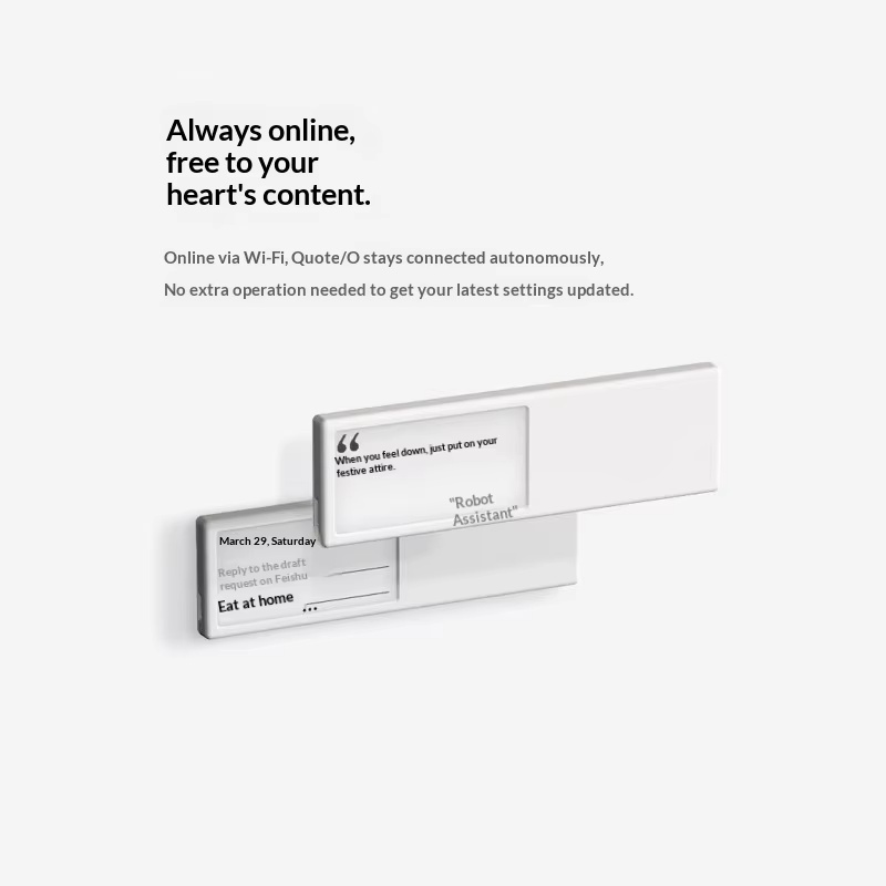 Quote O Smart Wifi E Ink Displ - Desk Setup For Office ulasan dan harga
