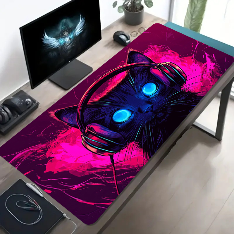 Neon Glowing Cat Headset Exten - Desk Setup For Office ulasan dan harga