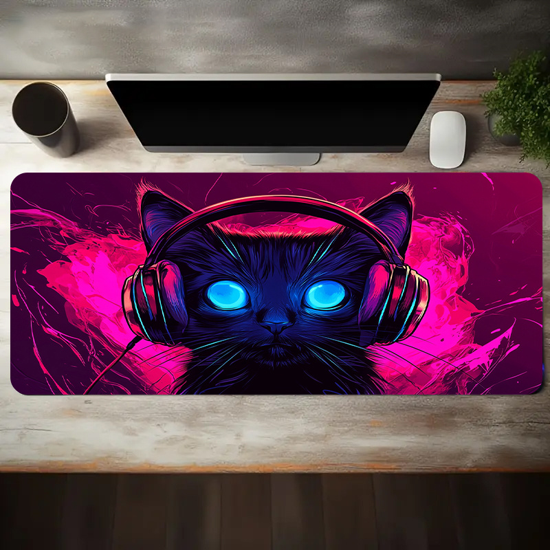 Neon Glowing Cat Headset Exten - Desk Setup For Office ulasan dan harga