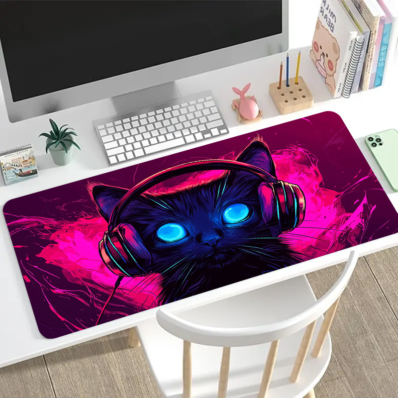 Neon Glowing Cat Headset Exten - Desk Setup For Office ulasan dan harga