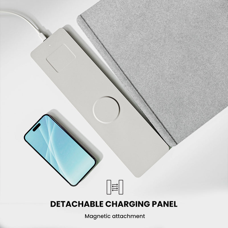 15W Magnetic Wireless Charging - Desk Pad Leather Large ulasan dan harga