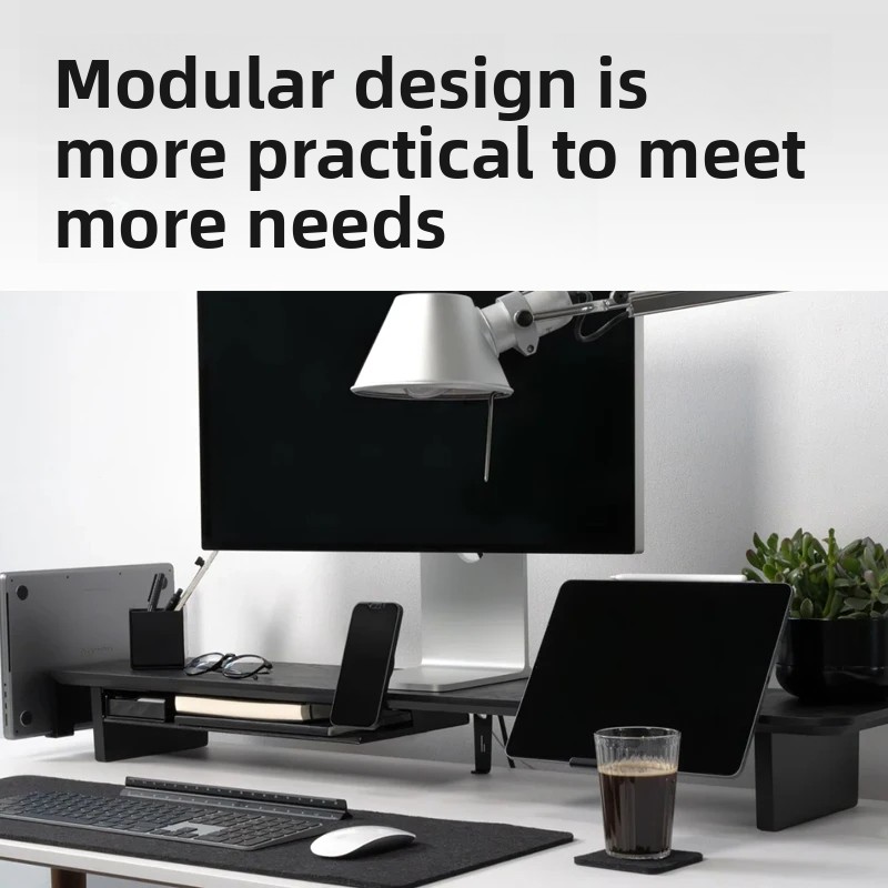 Solid Wood Monitor Riser Stand - Desk Setup For Office ulasan dan harga
