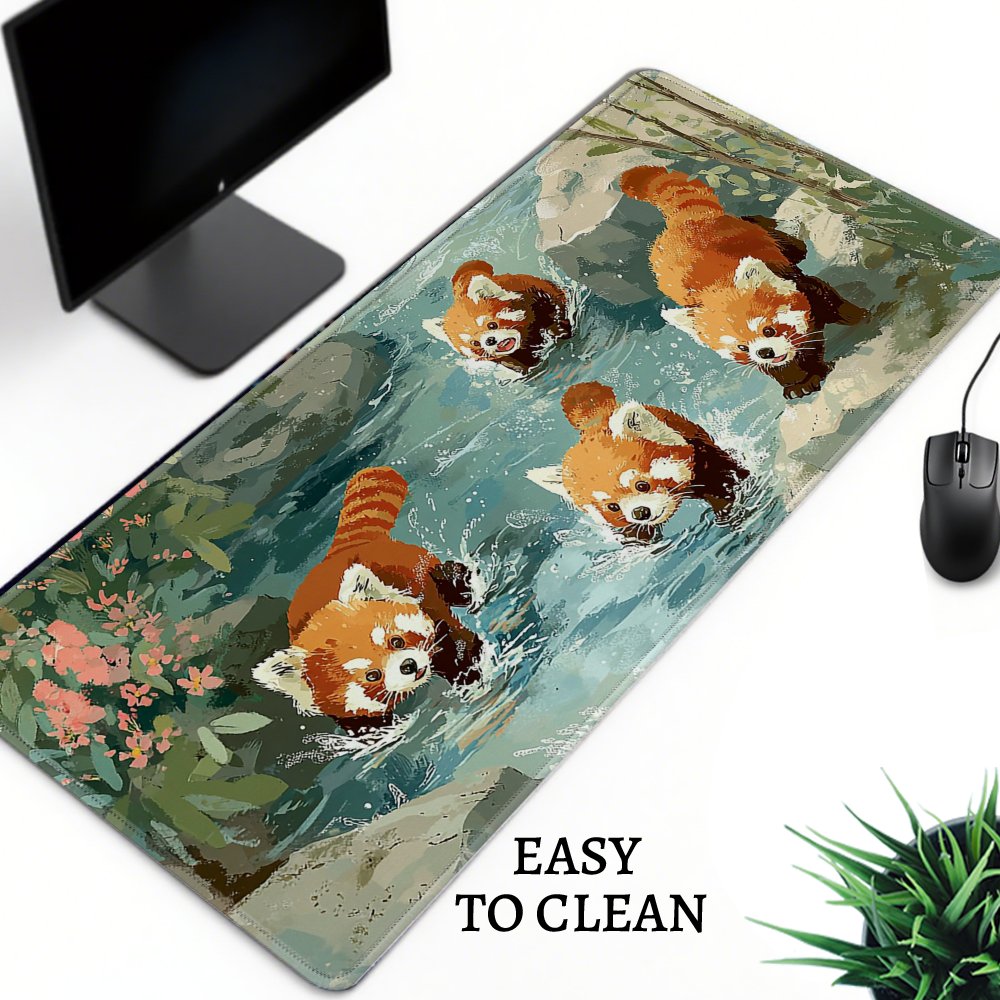 Four Red Pandas Playing in Str - Desk Setup Streaming ulasan dan harga
