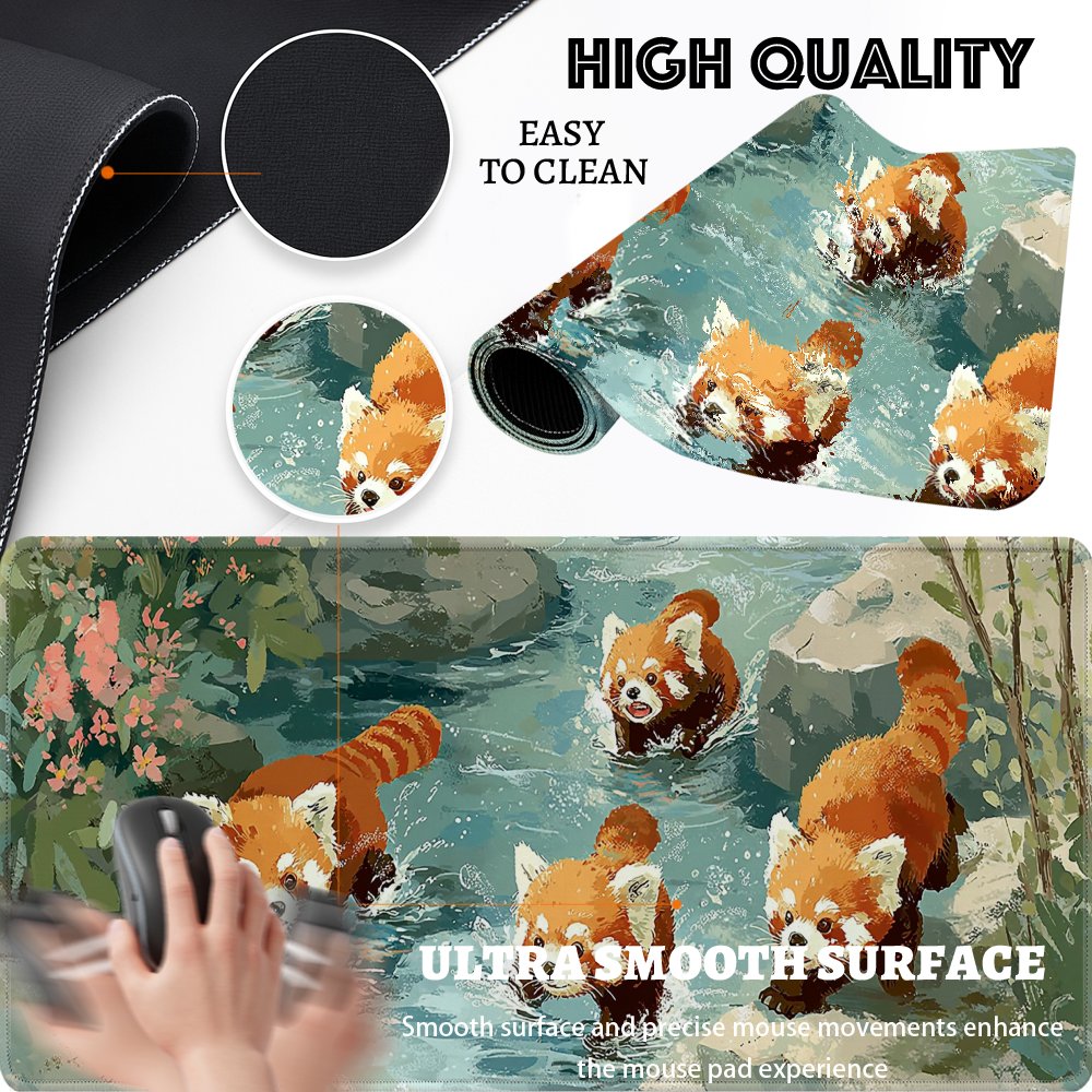 Four Red Pandas Playing in Str - Desk Setup Streaming ulasan dan harga