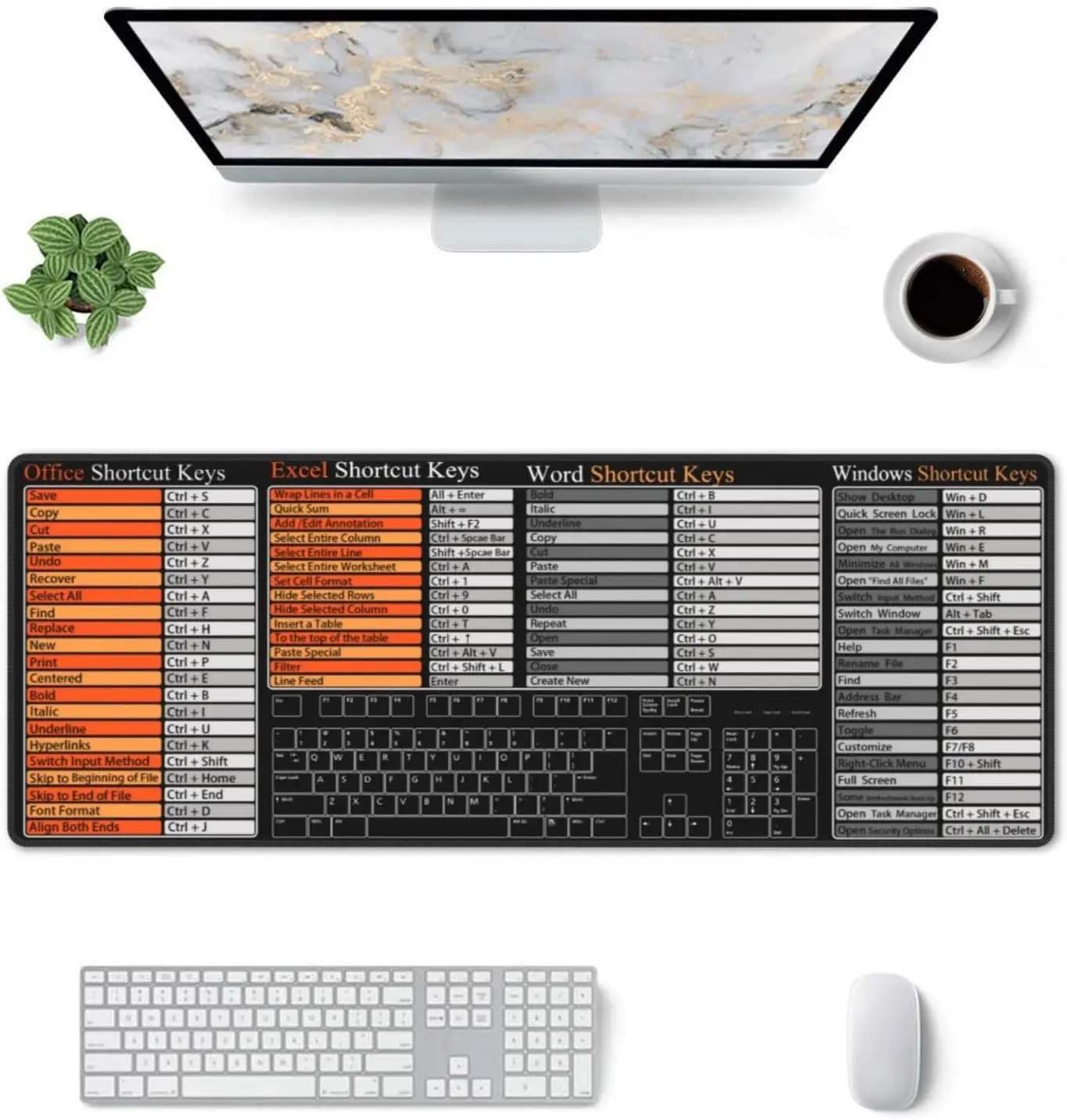 Stylish Office Shortcut Keys R - Desk Setup Reference ulasan dan harga