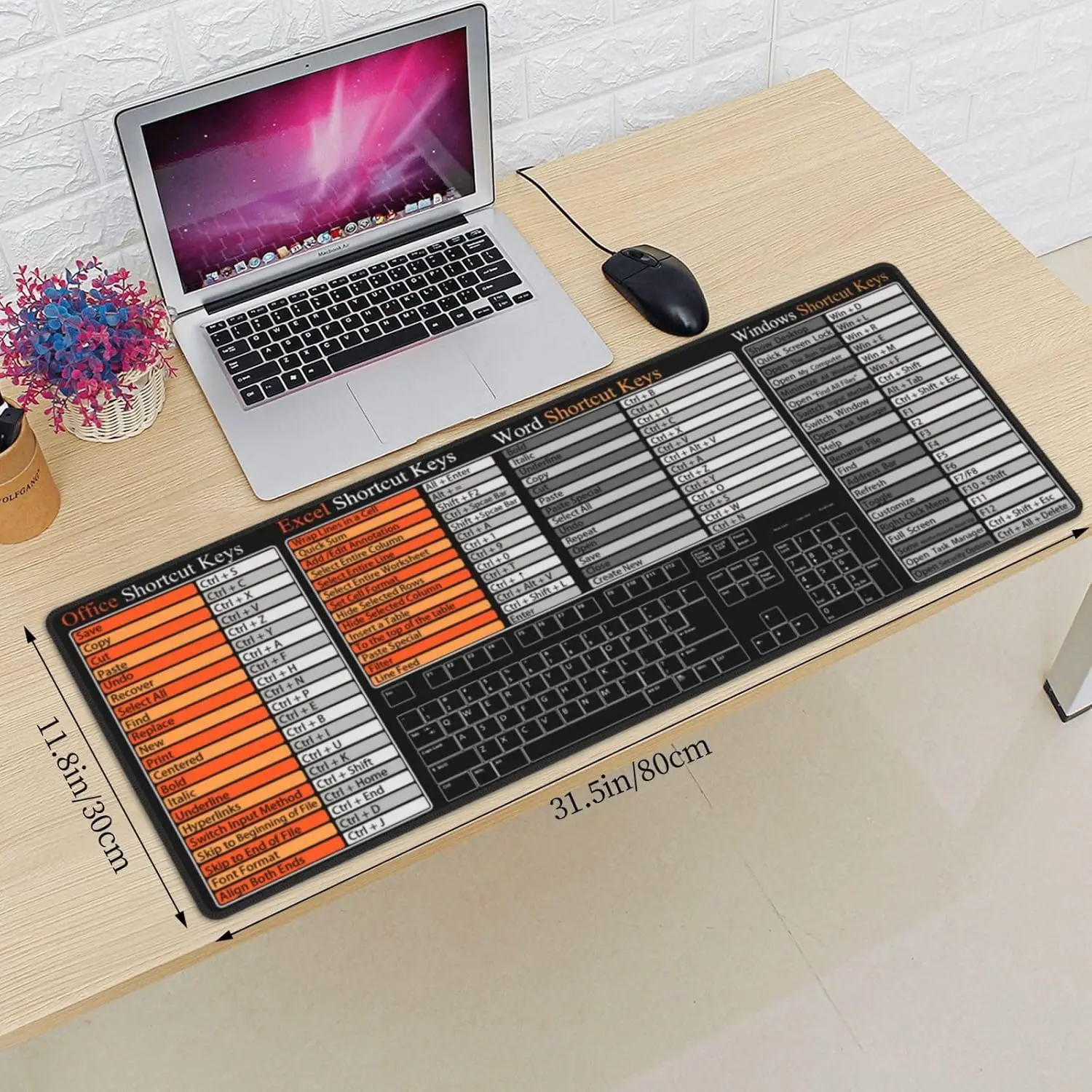 Stylish Office Shortcut Keys R - Desk Setup Reference ulasan dan harga