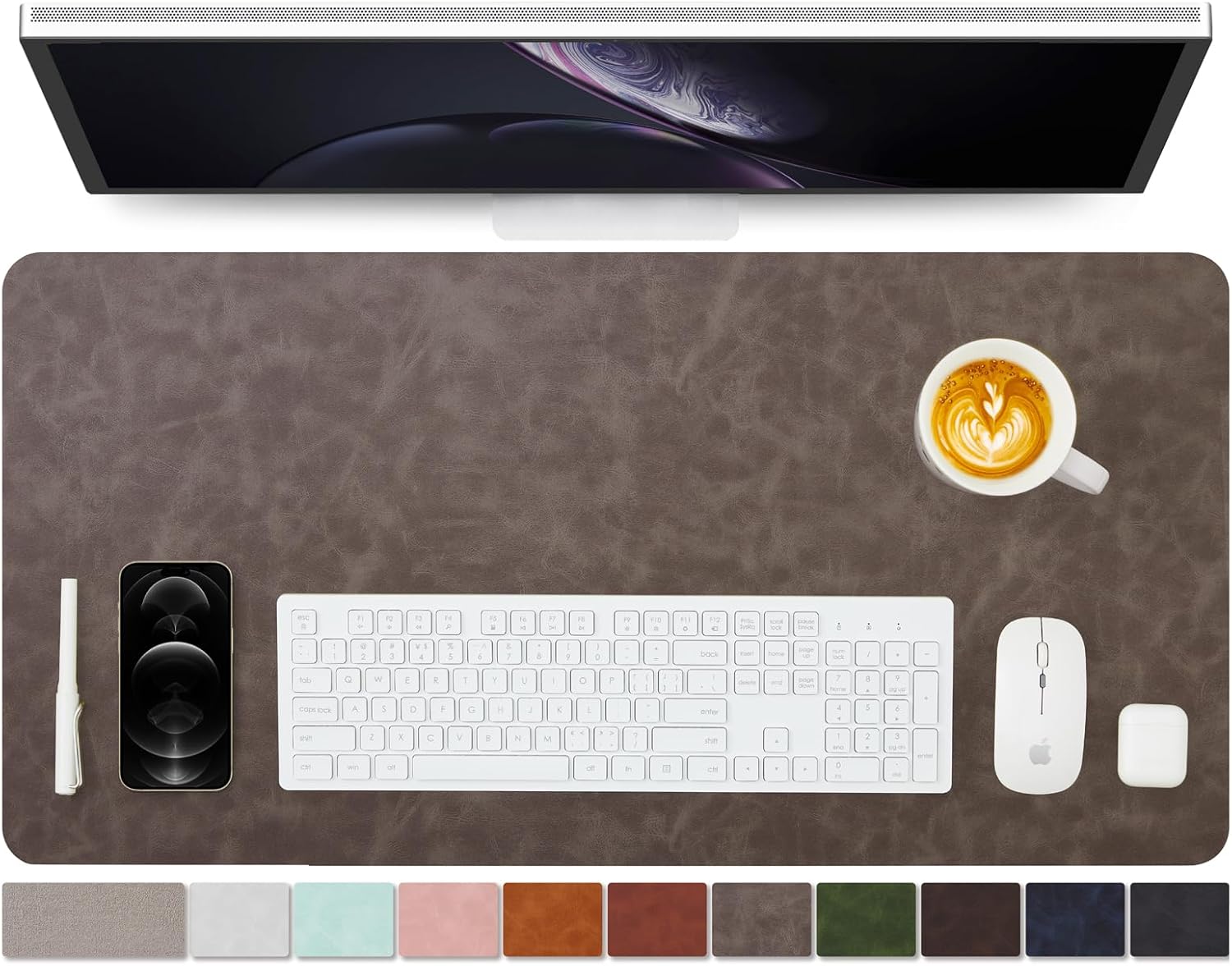 YSAGI Leather Desk Mat - Non-S - Desk Pad Leather Large ulasan dan harga