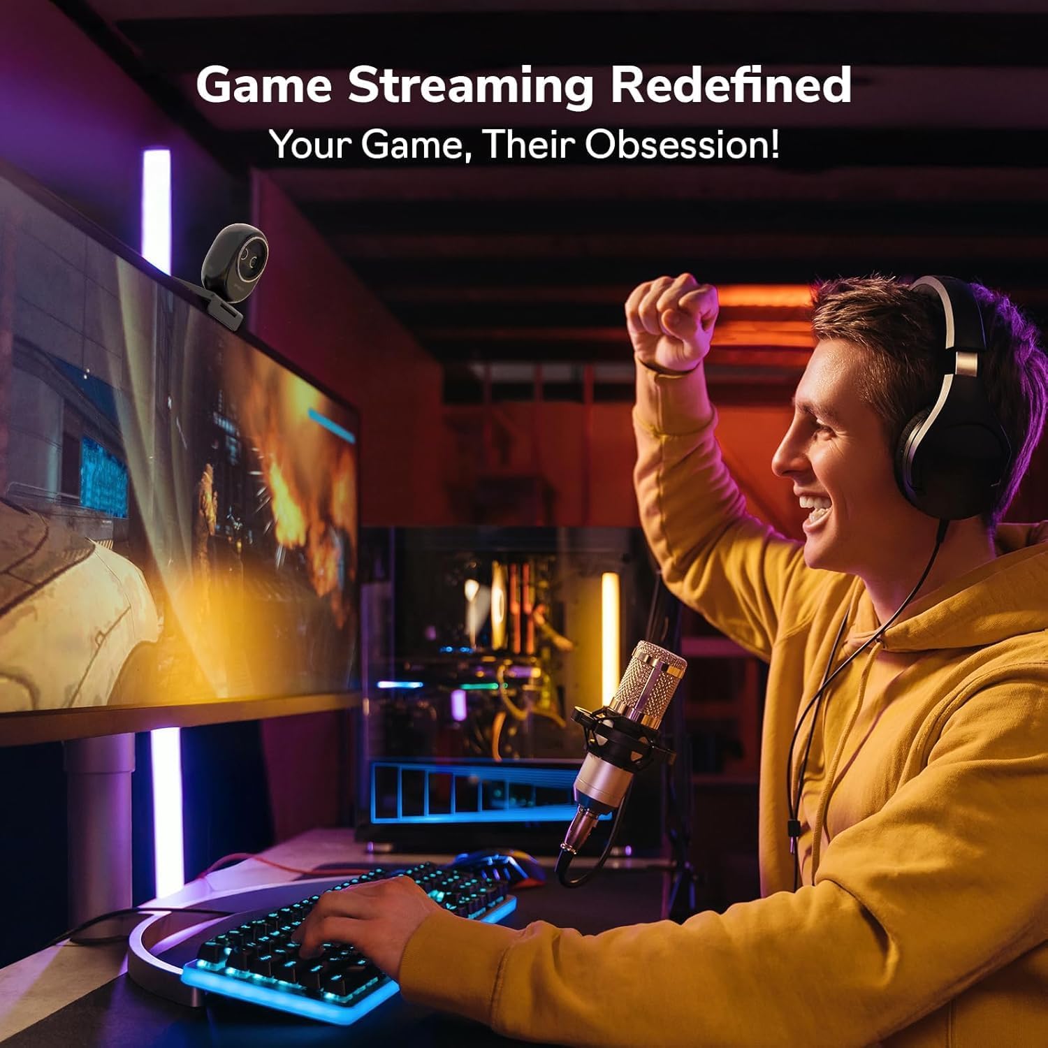 Webcam 4K EMEET Dual-Camera AI - Desk Setup Streaming ulasan dan harga