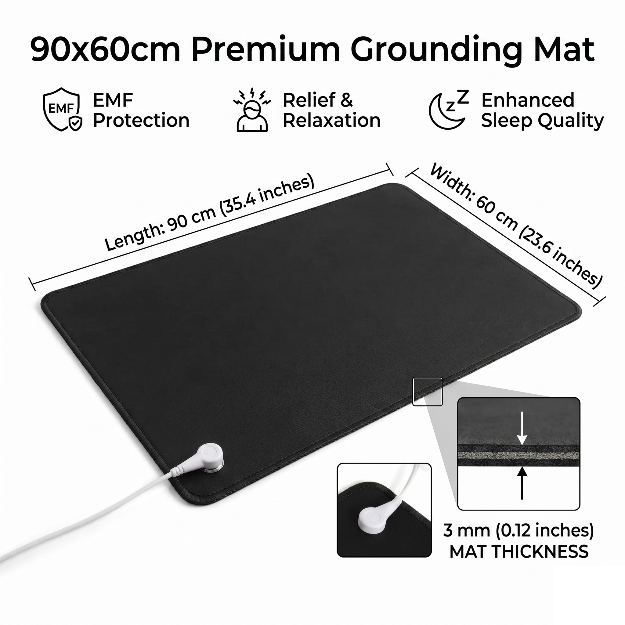 3mm PU Leather Grounding Mat E - Desk Pad Leather Large ulasan dan harga