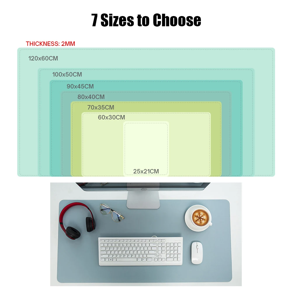 mouse pad Large Size Portable  - Desk Pad Leather Large ulasan dan harga
