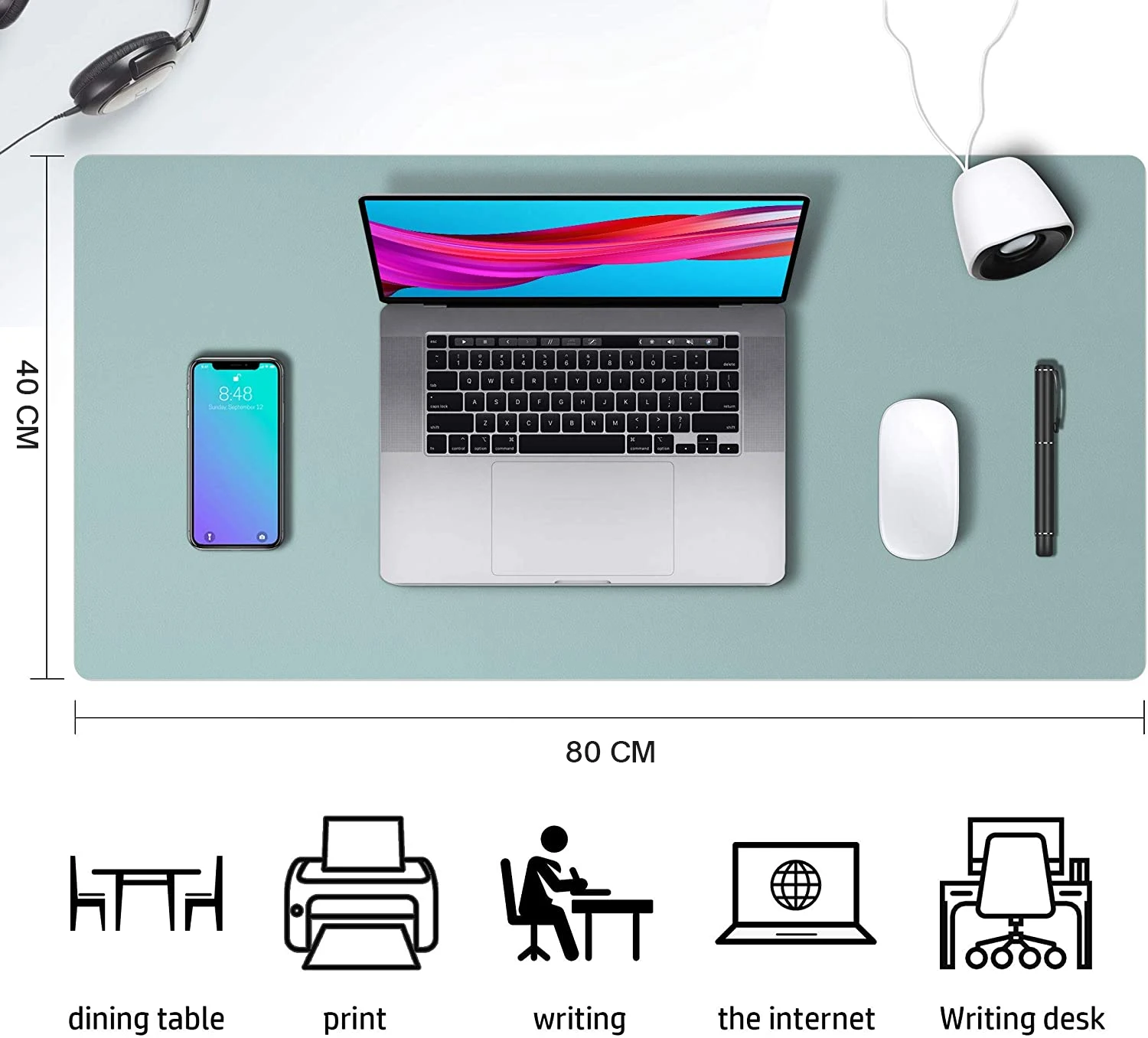 mouse pad Large Size Portable  - Desk Pad Leather Large ulasan dan harga