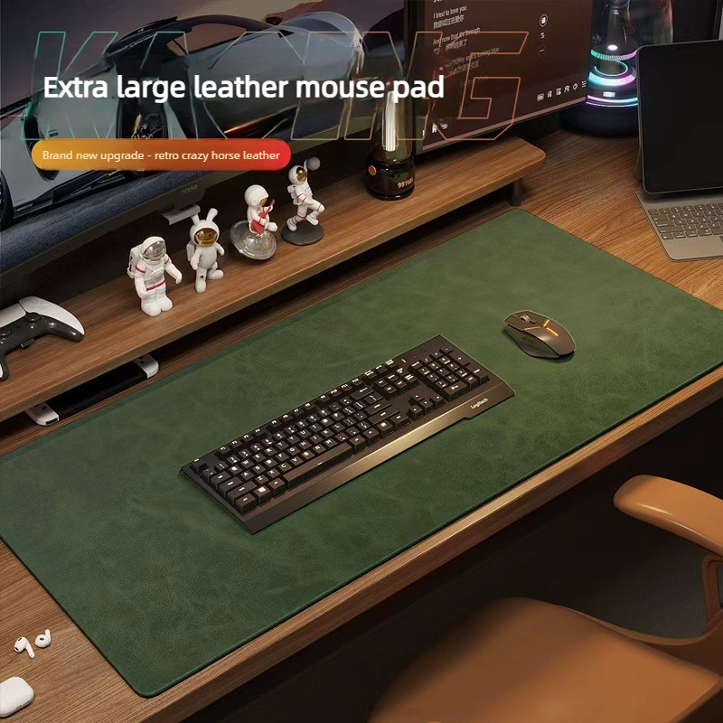 Crazy Horse Texture Pu Mousepa - Desk Pad Leather Large ulasan dan harga